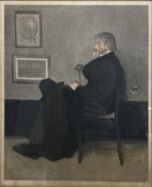 After James Abbott McNeil Whistler, portrait of Thomas Carlyle, mezzotint