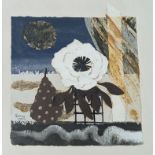 Mary Fedden (British, 1915-2012), The White Rose, gouache with collage, signed lower left in