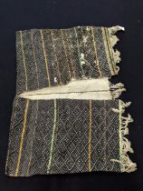 An Indian or Burmese tribal textile Naga Apatani jacket 53cm x 75cm