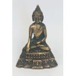 A Tibetan or Chinese brass Buddha, H.6cm