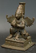 A bronze study of a Garuda incense burner, H.16cm