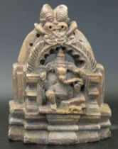 A carved Ganesha sculpture, H.16cm