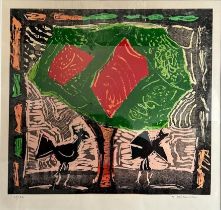 Michael Rothenstein RA (1908-1993), Red and Green, 1993, woodcut, signed in pencil and numbered o