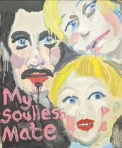 Stella Vine (British, b.1969), My Soulless Mate, 2004, oil on board, signed, H.61cm W.50.5cm