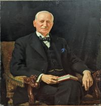 Margaret Lindsay Williams (1888-1960), portrait of Sir William Henry Seager, oil on canvas, signed