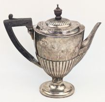 A Victorian silver teapot, hallmarked London, 1890, maker William Hutton and Sons, 505g