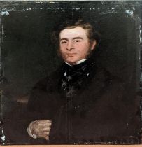 19th century British School, portrait of a gentleman, oil on canvas, H.77cm W.63cm