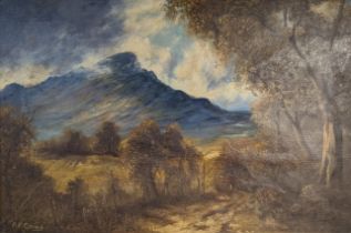 A.E.Cobing (19th century British), Highland scene, oil on canvas, signed lower left