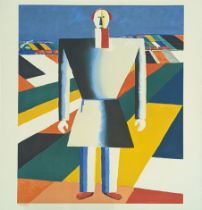 Kazemir Malevich, lithograph, numbered in pencil, blindstamped, 76cm x 54cm