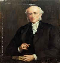 Early 20th century British School, portrait of a gentleman, oil on canvas, H.92cm W.71cm