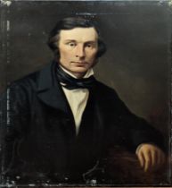 19th century British School, portrait of a gentleman, H.93cm W.72cm