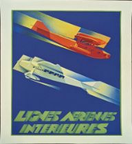 Lignes Aeriennes Interieures poster, 70cm x 50cm