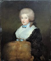 18th century British School, a portrait of Margaret Macloed of Geanies, H.92cm W.72cm