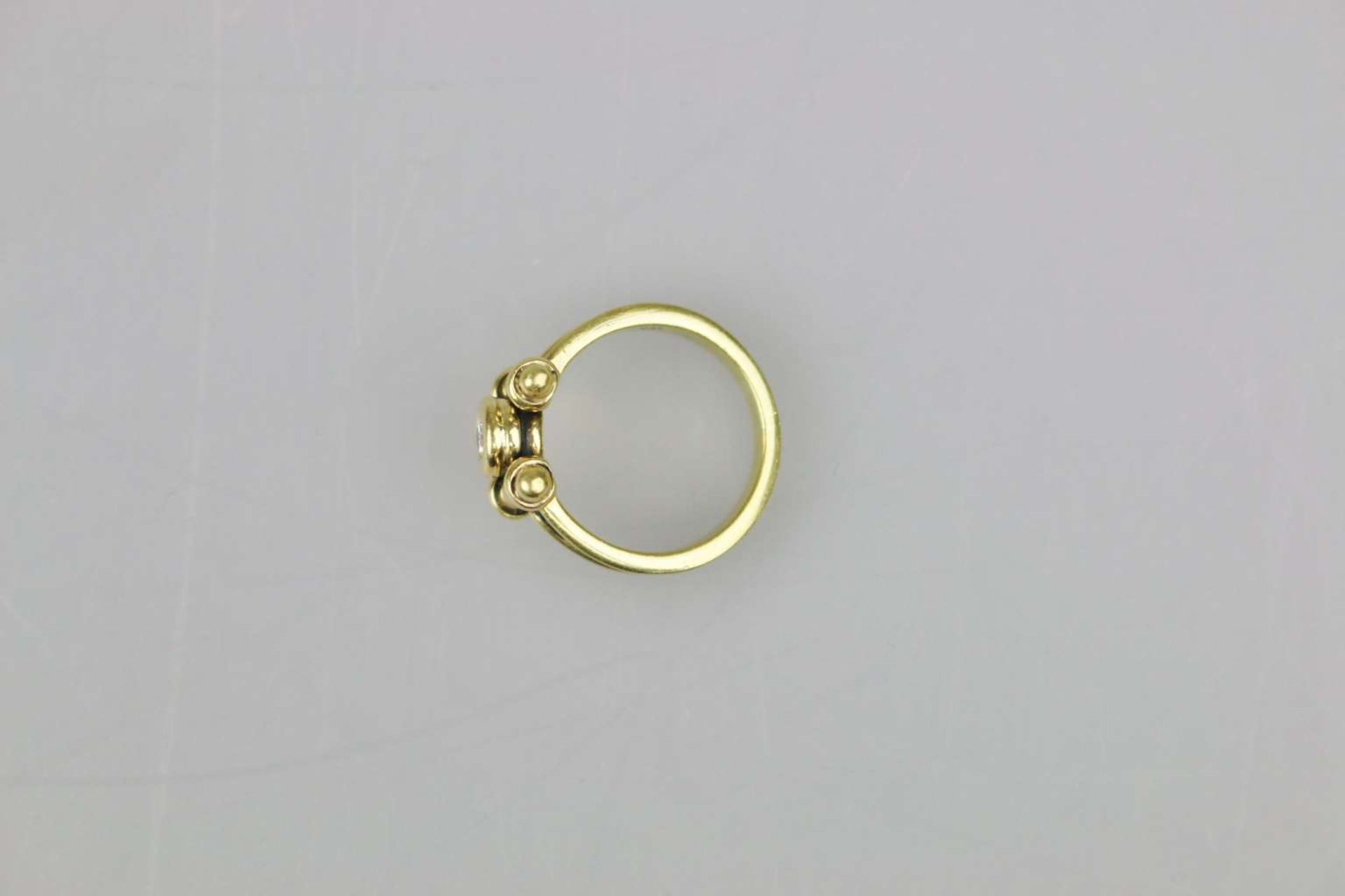 Emaille-Ring mit Brillant - Bild 3 aus 3