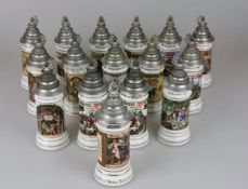 Sammlung Jahreskrüge Brauerei Binding