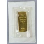 Goldbarren 100 Gramm 999,9/1000 Degussa