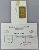 Goldbarren 100 Gramm bez. 