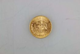 Goldmünze Mexico 20 Pesos 1959 Aztekenkalender