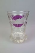 Biedermeier Glasbecher mit Wiener Motiven