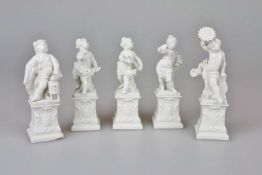 Nymphenburg, 5 Putten Figuren