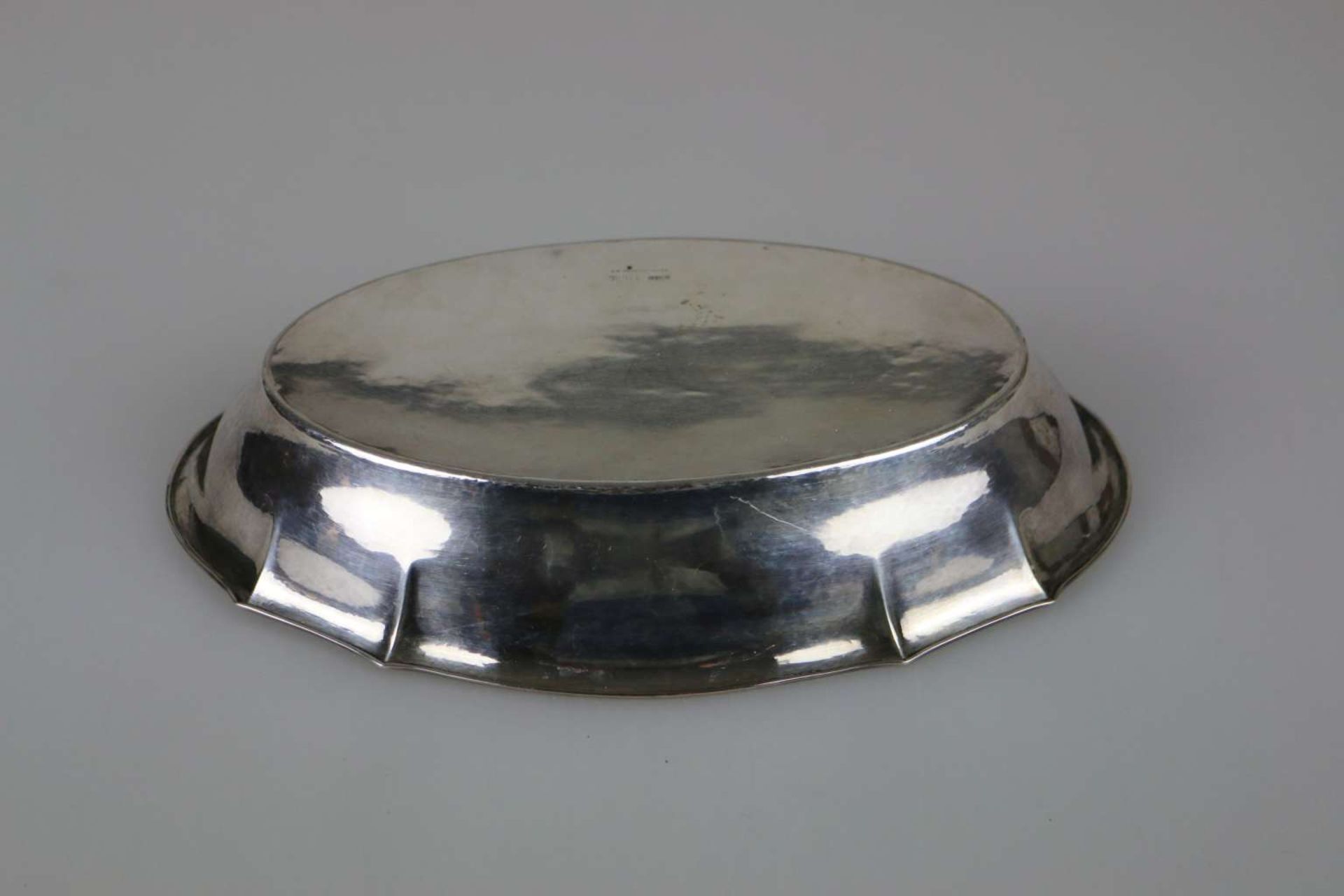 Silberschale, ovale Form mit hohem Rand - Bild 2 aus 3