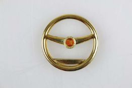 Goldenes Miniatur Lenkrad Fiat 750 GG