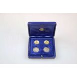 Set mit 2 Goldmünzen und 2 Silbermünzen, wohl Lombardei/Toscana