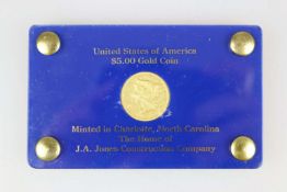 USA 5 Dollar Goldmünze Liberty-Kopf 1851