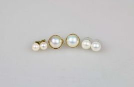 3 Paar Perlen-Ohrstecker