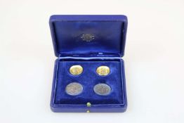 Set mit 2 Goldmünzen und 2 Silbermünzen, Lombardei/Toscana, Nachprägungen