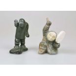 Zwei Steinfiguren, Inuit-Kunst