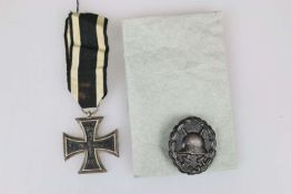 Kaiserreich, Eisernes Kreuz 2. Klasse und Verwundetenabz. Schwar