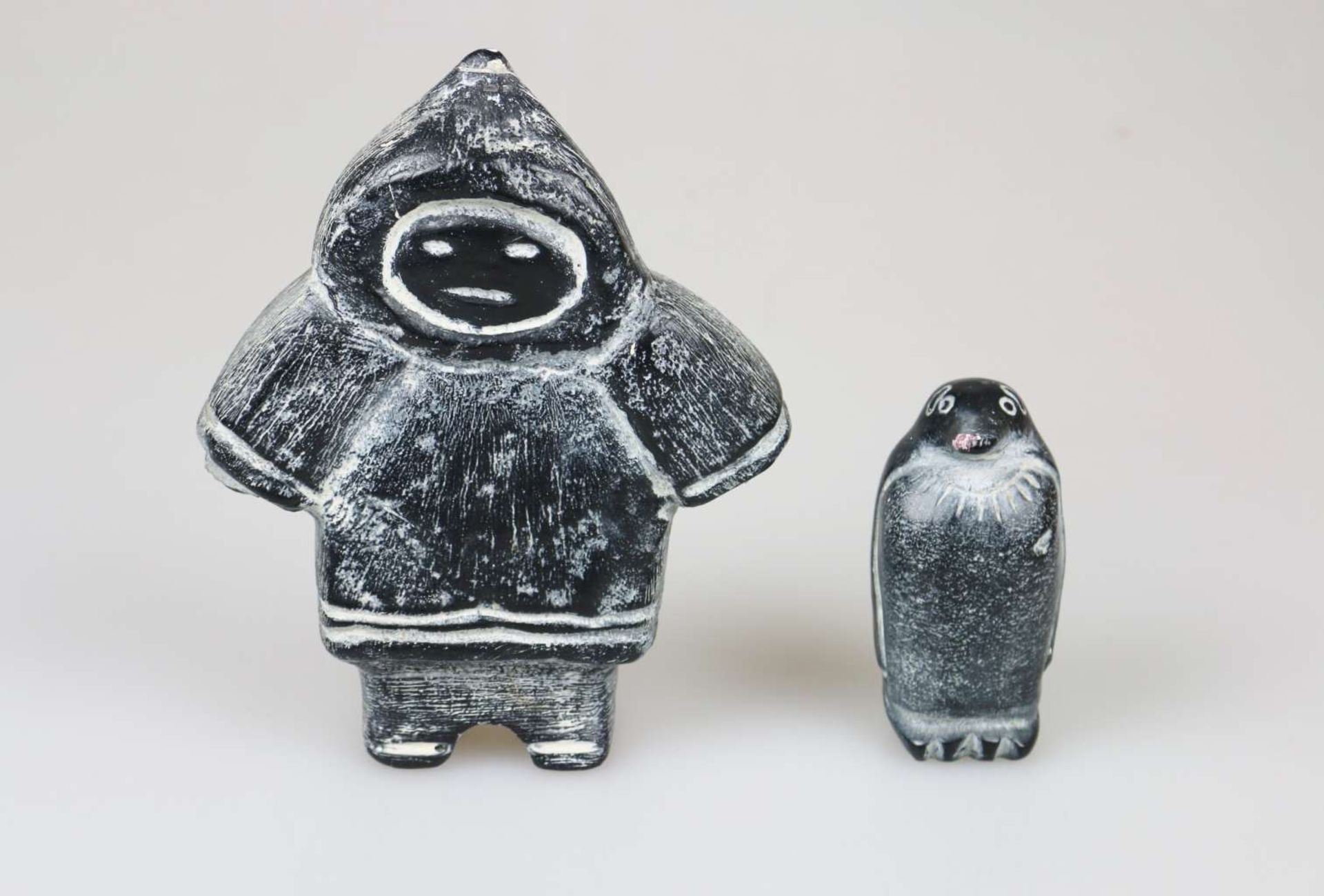 2 Gipsfiguren, Inuit-Kunst, Swityk