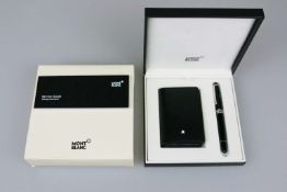 Montblanc, Meisterstück Rollerball und MST Business Card Holder Gusset Black