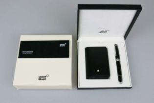 Montblanc, Meisterstück Rollerball und MST Business Card Holder Gusset Black