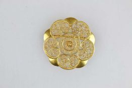 14K Brosche in Blütenform