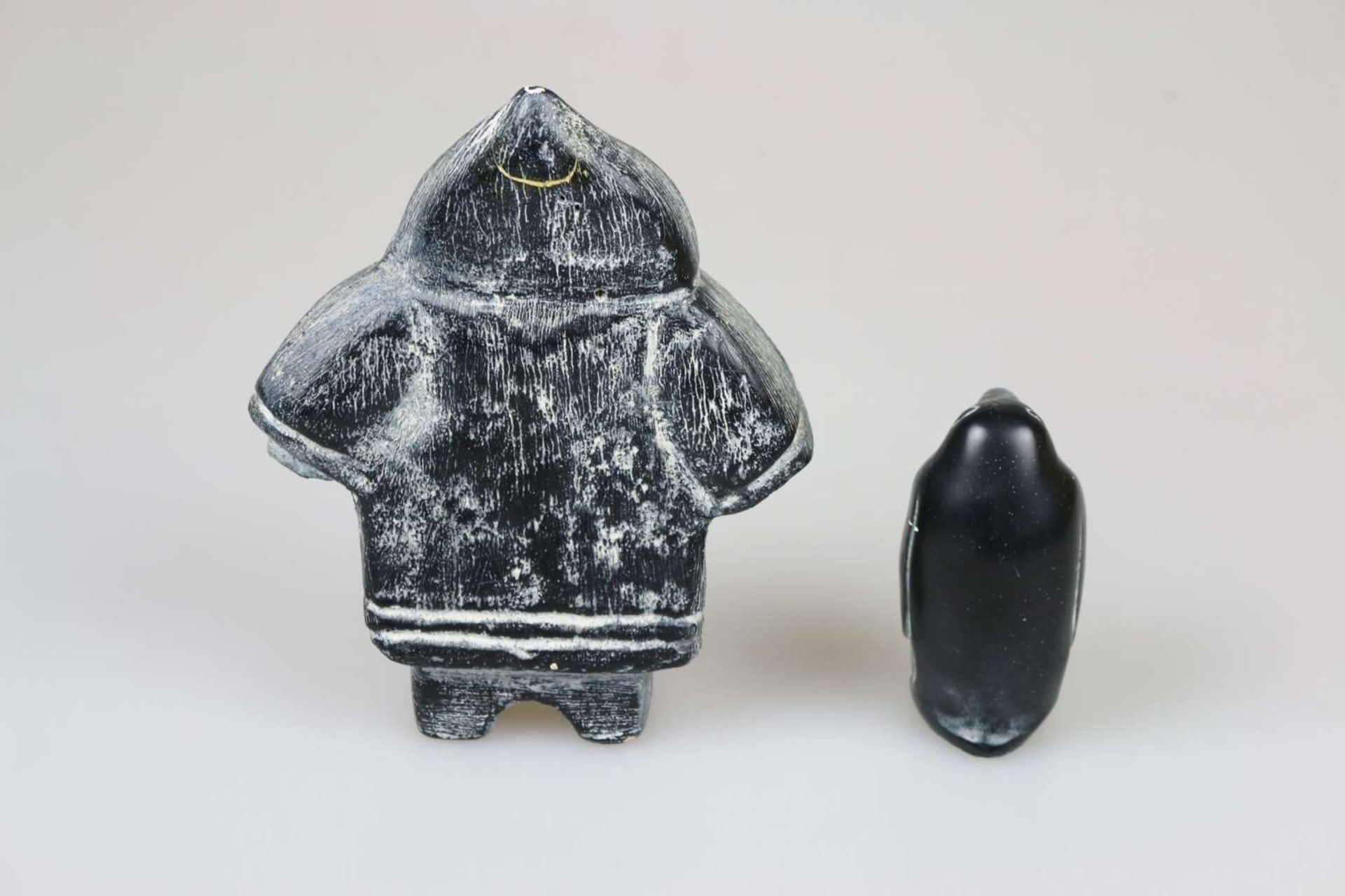 2 Gipsfiguren, Inuit-Kunst, Swityk - Bild 2 aus 5