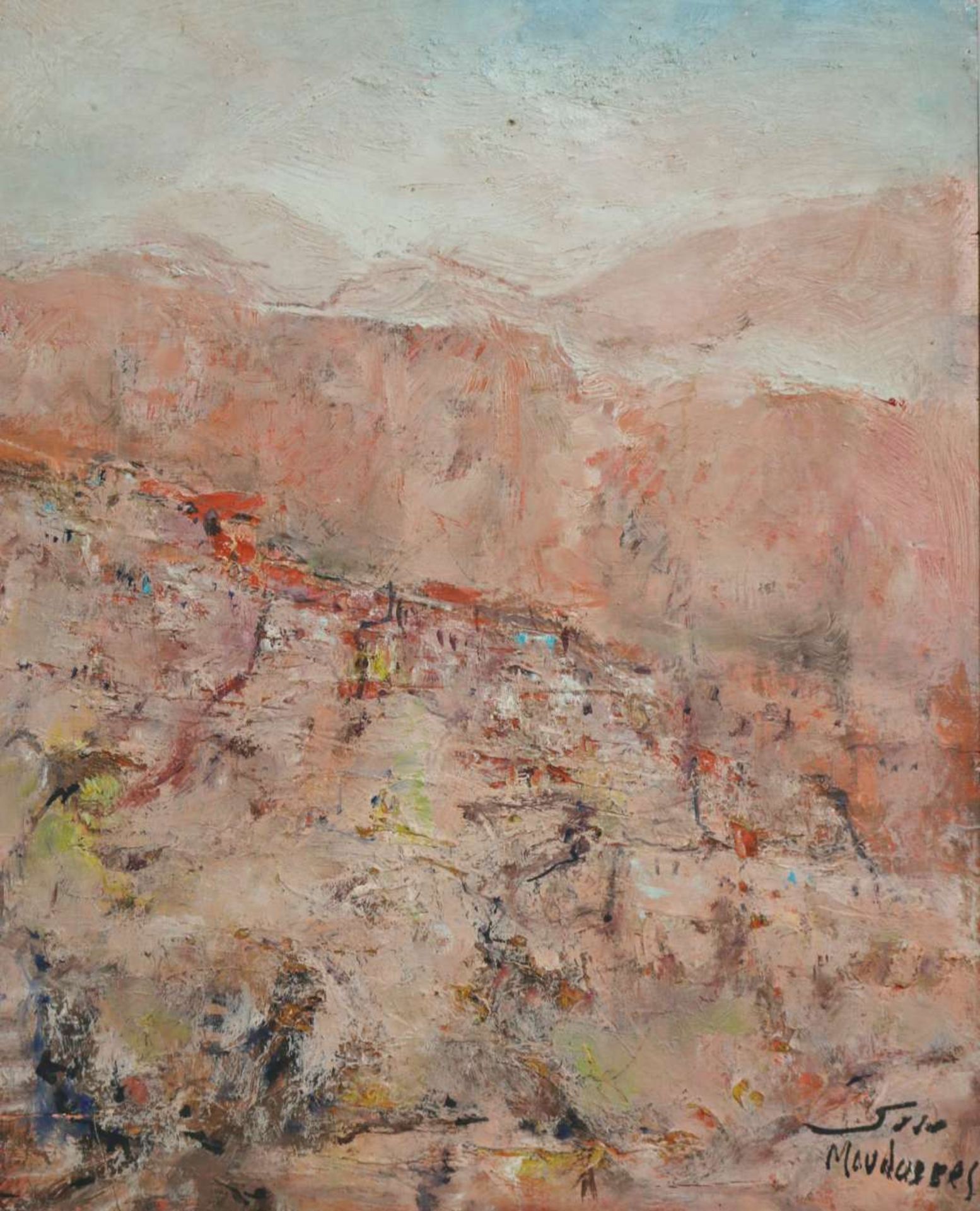 Fateh AL-MOUDARRES (1922-1999), Damaskus vor dem Berg Qassiun