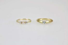 Zwei 14K Ringe