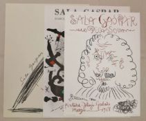 3 Plakate Picasso/ Tapies/ Miro