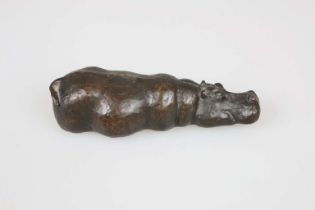 Kurt ARENTZ, Bronze, liegendes Nilpferd