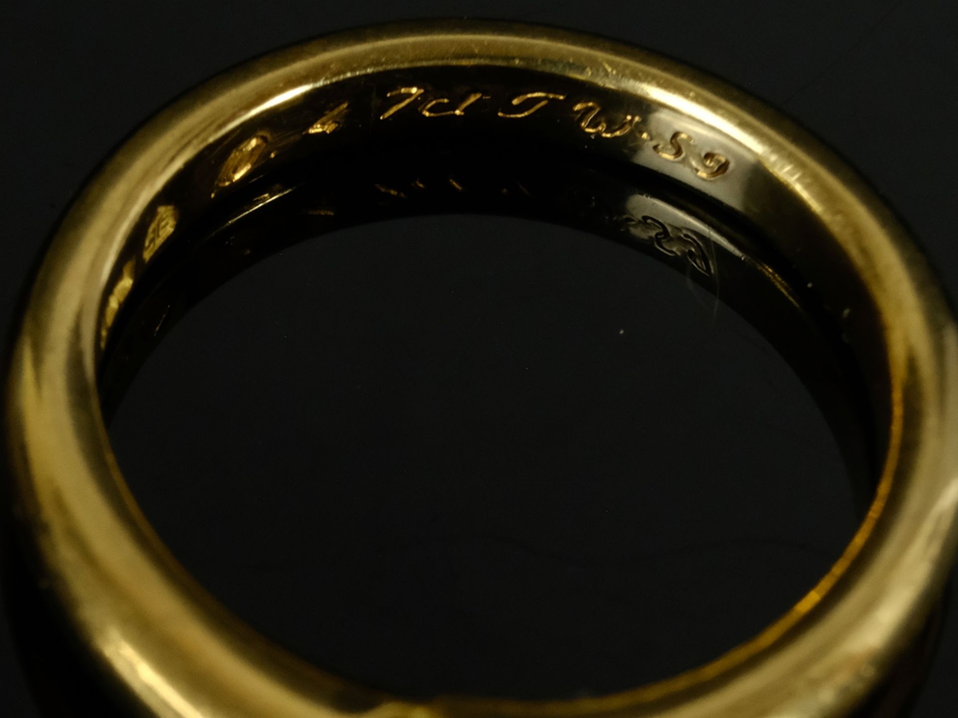 SOLITARY Bucherer diamond ring, around 0.47ct, tw/si, 750 yellow gold, size 55, 6.47g, goldsmith's 