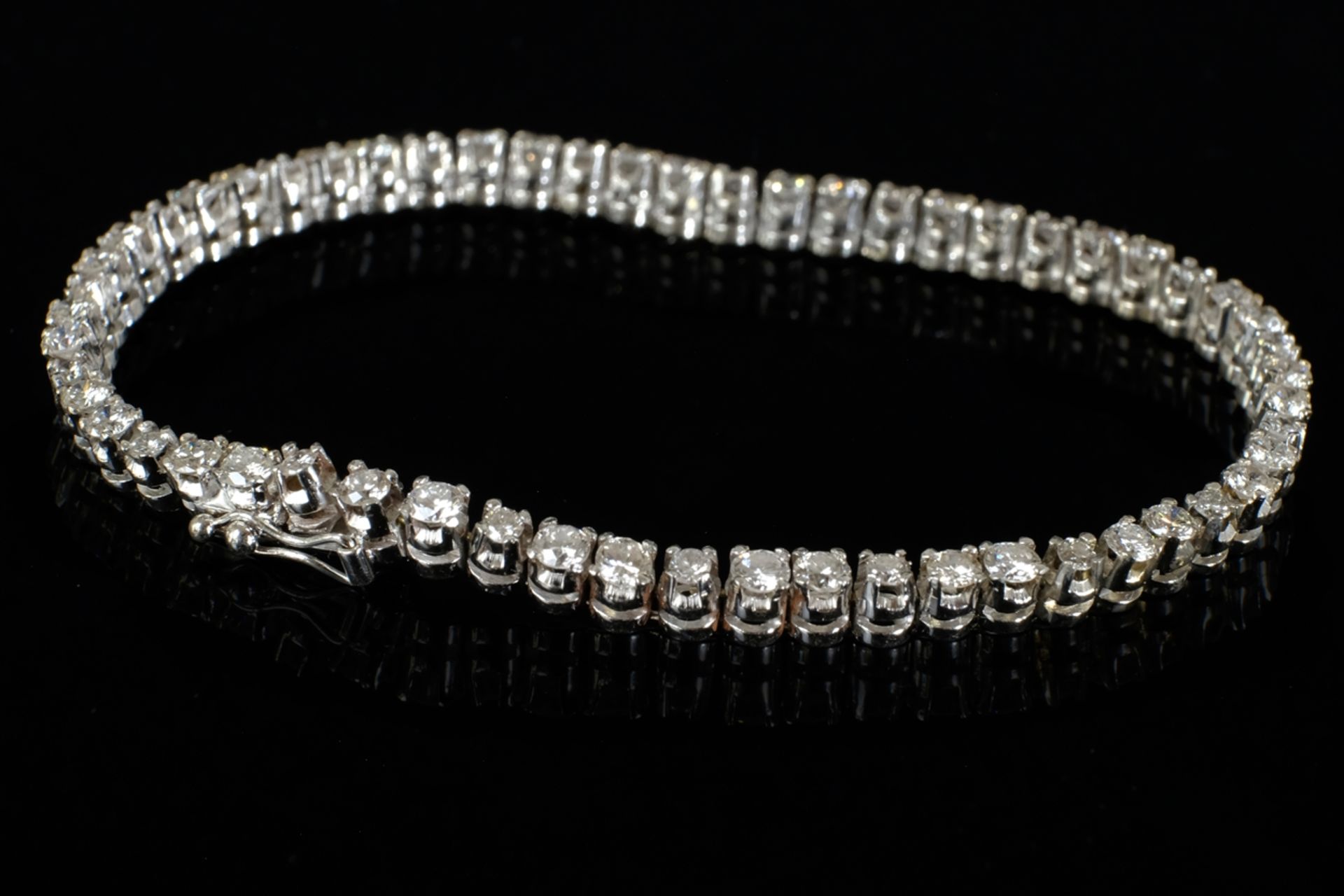 BRILLANT TENNIS ARMBAND comprising 57 brilliant-cut diamonds, total around 4ct, - Image 2 of 2