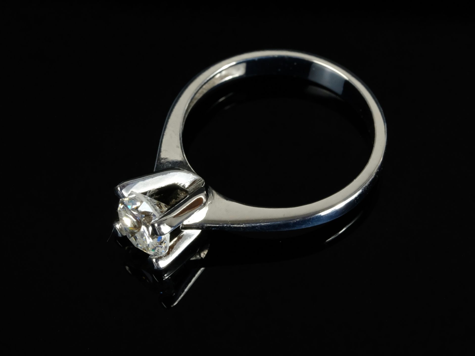 SOLITÄR Brillant-Ring, Brillant um 1,02ct, Gr. 53, 3,11g, 585 WG