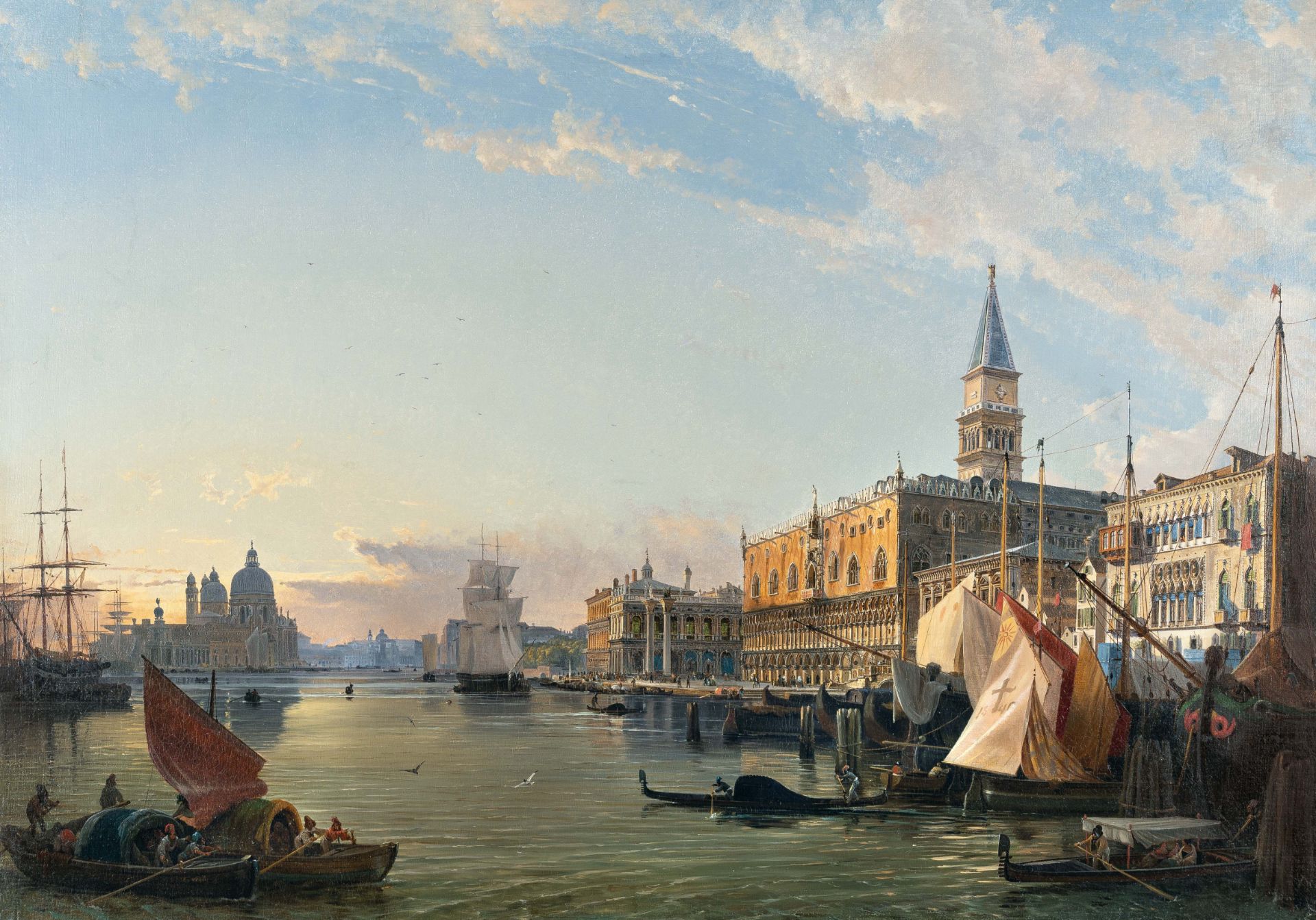 Friedrich Nerly – Blick über den Bacino di San Marco in Venedig