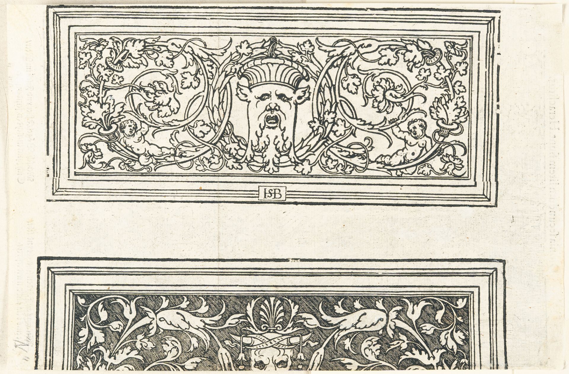 Hans Sebald Beham – Horizontal ornament with a mask - Image 2 of 3