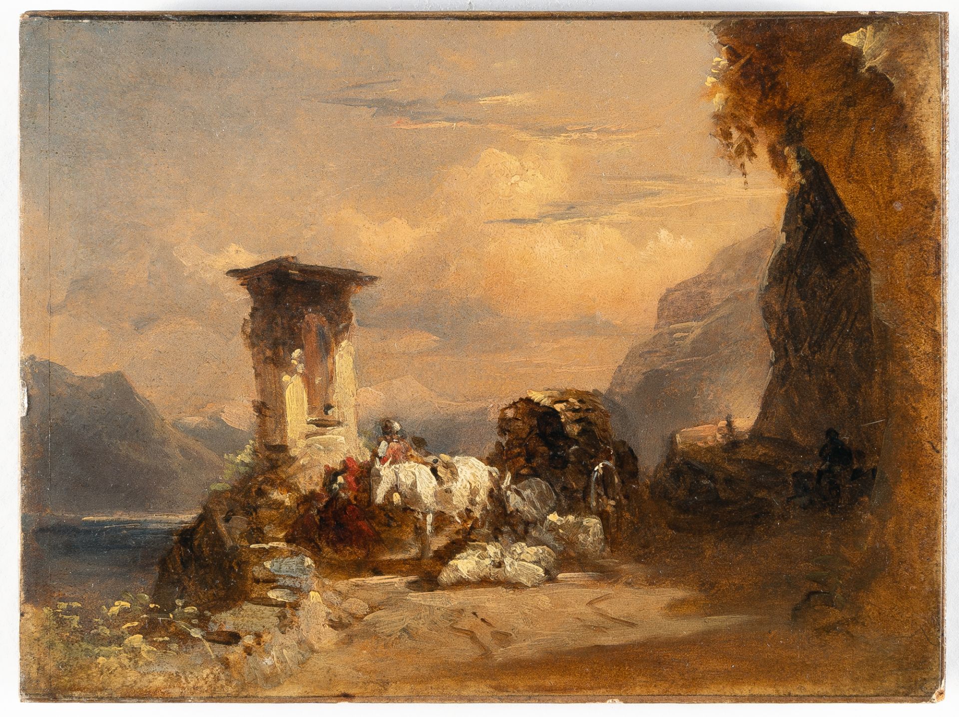 Friedrich Gauermann – Resting at Lake Garda - Image 2 of 3