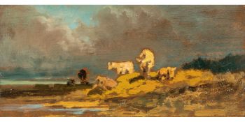 Carl Spitzweg – Landschaft mit Kühen