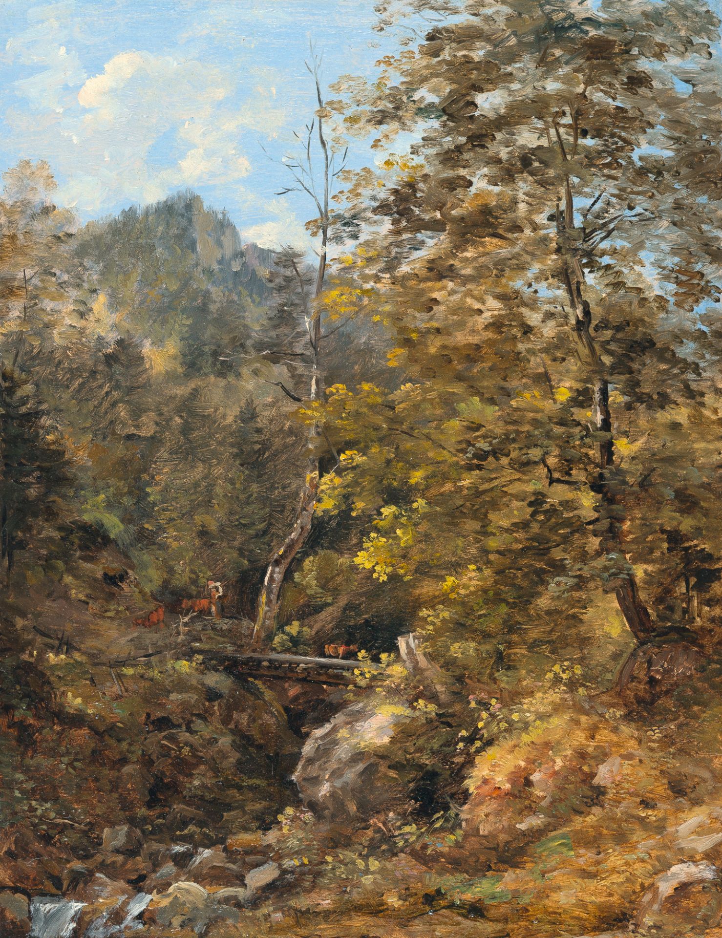 Johann Georg von Dillis – Wild brook near Ohlstadt