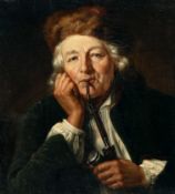 Friedrich Albert Korneck – Pfeifenraucher mit Pelzkappe